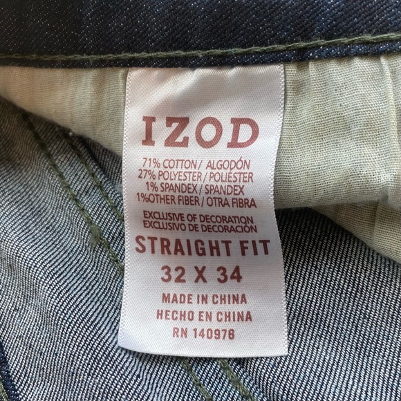 IZOD Men’s Comfort Stretch Straight Fit Jeans 32 X 34 - Picture 8 of 8